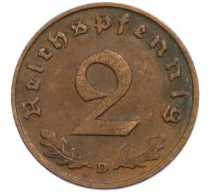 2 рейхспфеннига 1936 года D Германия — Фото №2