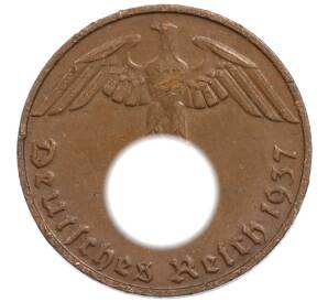 1 рейхспфенниг 1937 года D Германия — Фото №1