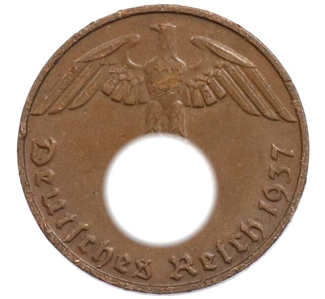 Монета 1 рейхспфенниг 1937 года D Германия (Артикул: K10-1744) — Фото №1