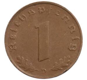 1 рейхспфенниг 1937 года D Германия — Фото №2