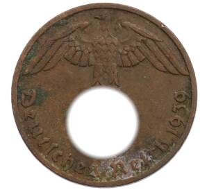 1 рейхспфенниг 1939 года F Германия — Фото №1