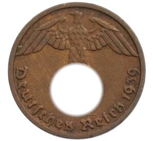 1 рейхспфенниг 1939 года D Германия — Фото №1