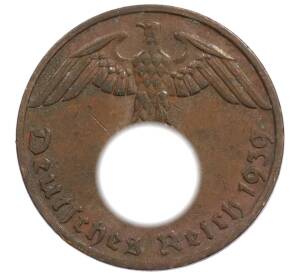 1 рейхспфенниг 1939 года F Германия — Фото №1