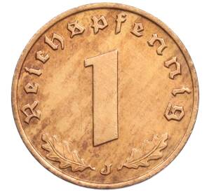 1 рейхспфенниг 1938 года J Германия — Фото №2