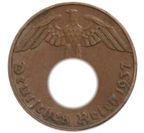 1 рейхспфенниг 1937 года E Германия — Фото №1