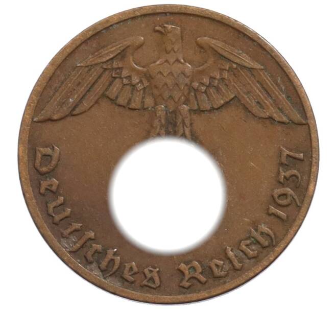 Монета 1 рейхспфенниг 1937 года A Германия (Артикул: K10-1770) — Фото №1