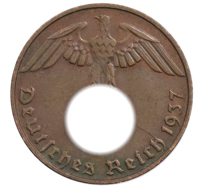 Монета 1 рейхспфенниг 1937 года D Германия (Артикул: K10-1776) — Фото №1