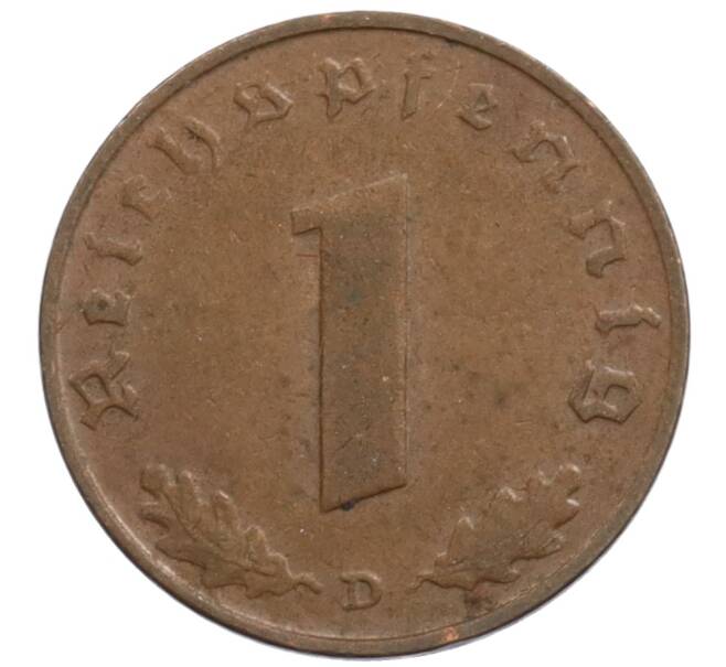 Монета 1 рейхспфенниг 1937 года D Германия (Артикул: K10-1778) — Фото №2