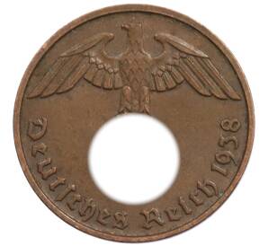 2 рейхспфеннига 1938 года D Германия — Фото №1