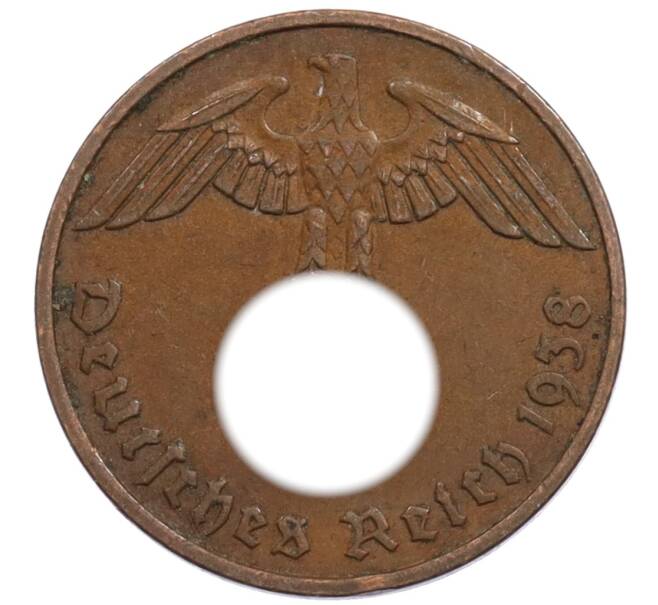Монета 2 рейхспфеннига 1938 года F Германия (Артикул: K10-1649) — Фото №1