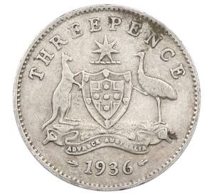 3 пенса 1936 года Австралия — Фото №1
