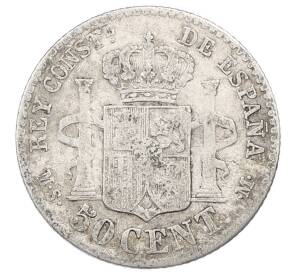 50 сентимо 1885 года Испания — Фото №2