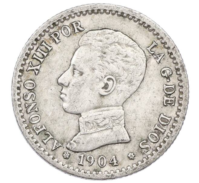 Монета 50 сентимо 1904 года Испания (Артикул: K10-1855) — Фото №1