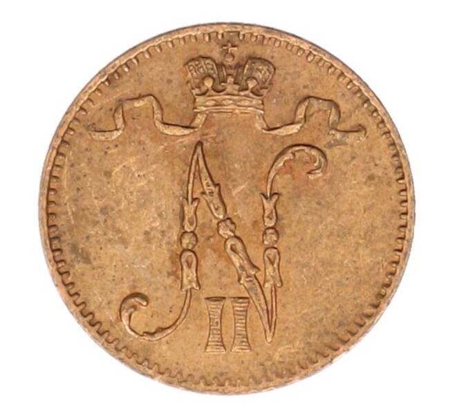 Монета 1 пенни 1915 года Русская Финляндия (Артикул: K10-1941) — Фото №2