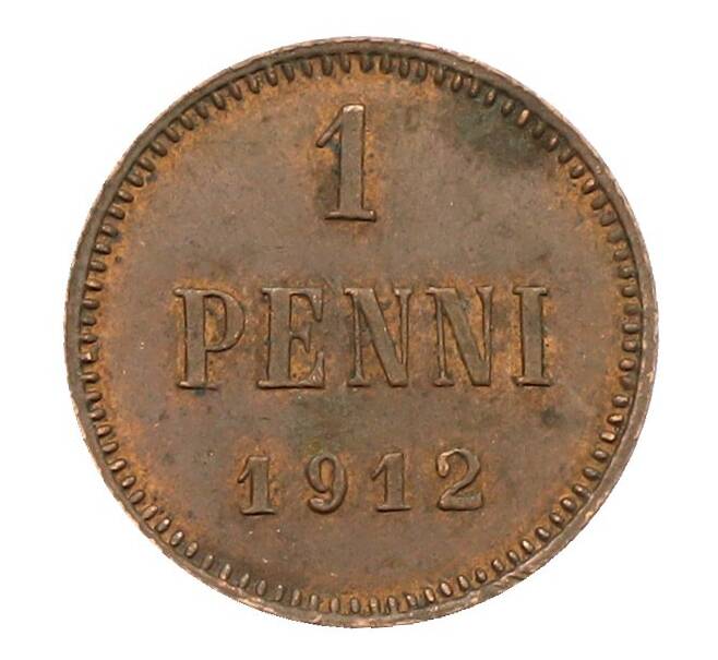 Монета 1 пенни 1912 года Русская Финляндия (Артикул: K10-1945) — Фото №1
