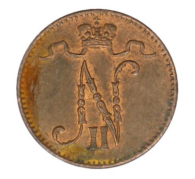 Монета 1 пенни 1915 года Русская Финляндия (Артикул: K10-1946) — Фото №2