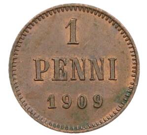1 пенни 1909 года Русская Финляндия — Фото №1
