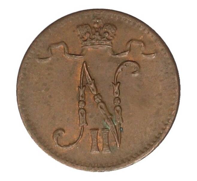 Монета 1 пенни 1915 года Русская Финляндия (Артикул: K10-1958) — Фото №2