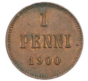 1 пенни 1900 года Русская Финляндия — Фото №1