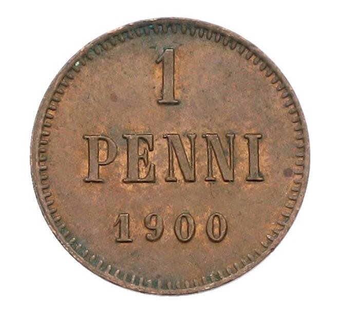 Монета 1 пенни 1900 года Русская Финляндия (Артикул: K10-1961) — Фото №1