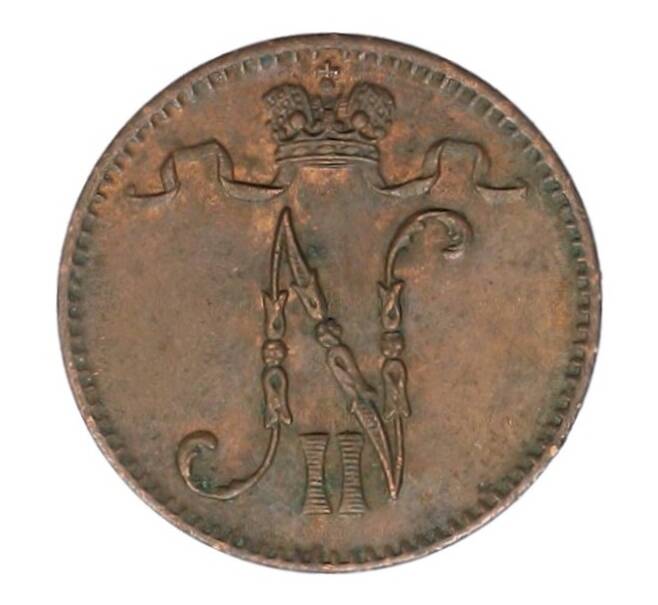Монета 1 пенни 1900 года Русская Финляндия (Артикул: K10-1961) — Фото №2