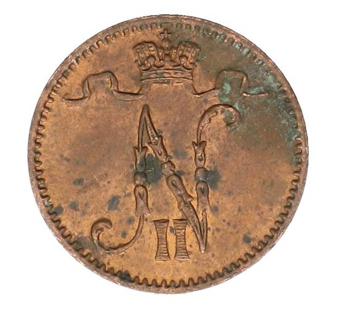 Монета 1 пенни 1914 года Русская Финляндия (Артикул: K10-1962) — Фото №2