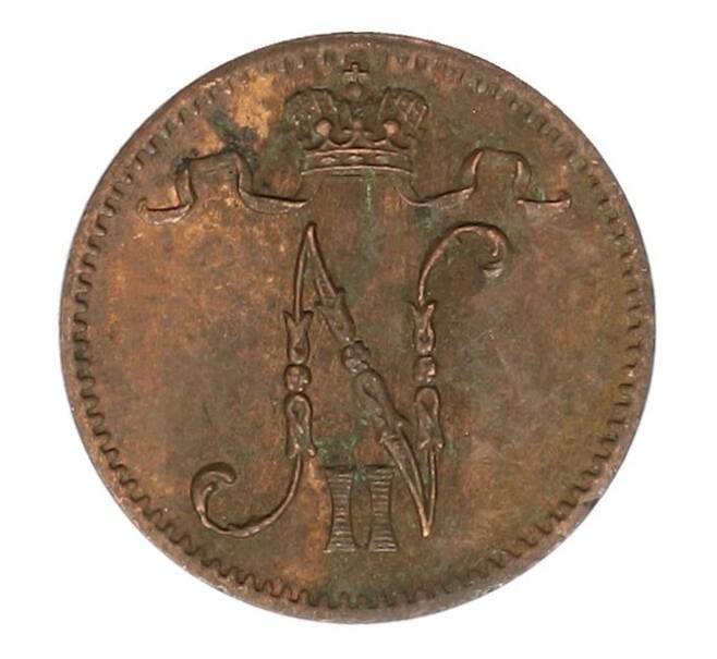 Монета 1 пенни 1916 года Русская Финляндия (Артикул: K10-1964) — Фото №2