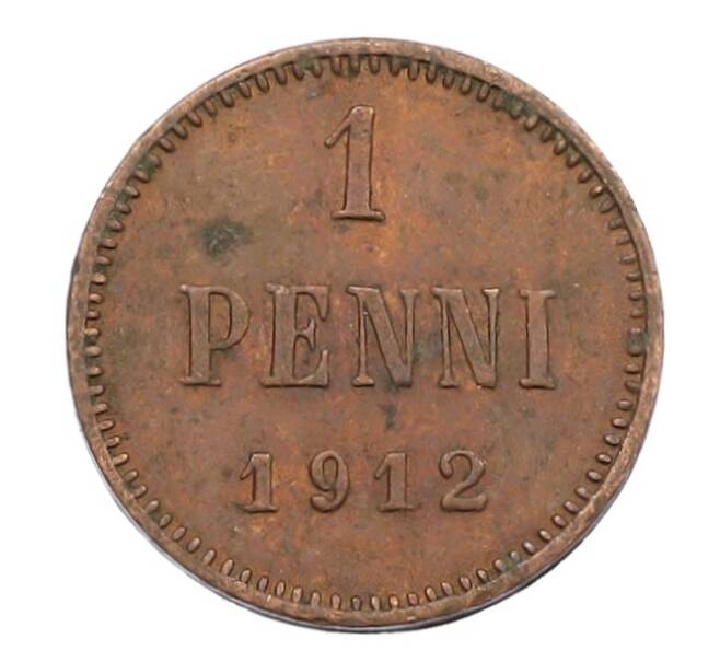 Монета 1 пенни 1912 года Русская Финляндия (Артикул: K10-1969) — Фото №1