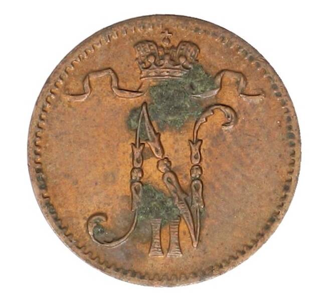 Монета 1 пенни 1914 года Русская Финляндия (Артикул: K10-1973) — Фото №2