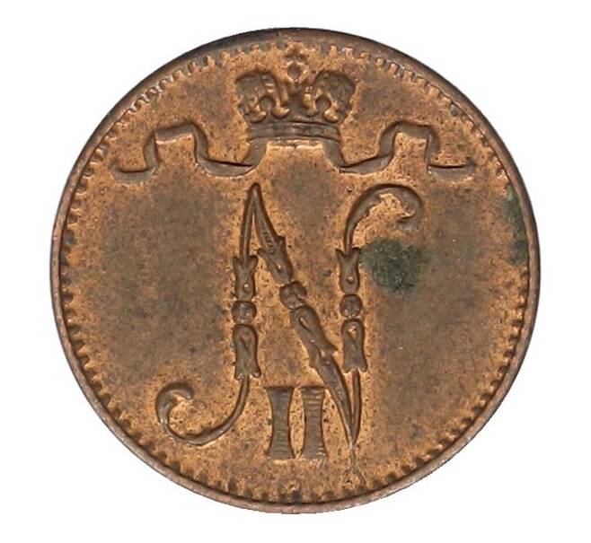 Монета 1 пенни 1915 года Русская Финляндия (Артикул: K10-1978) — Фото №2