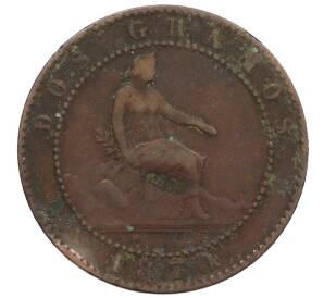 2 сентимо 1870 года Испания — Фото №1