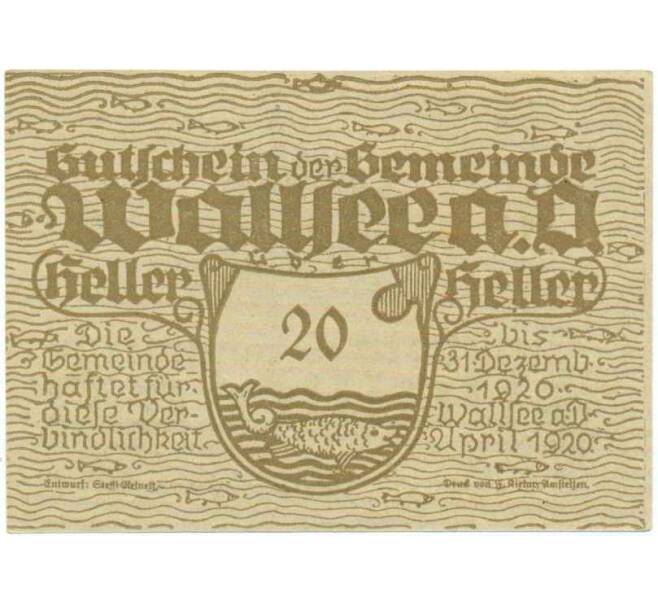 Банкнота 20 геллеров 1920 года Австрия — Вальзее (Нотгельд) (Артикул: B2-14308) — Фото №1