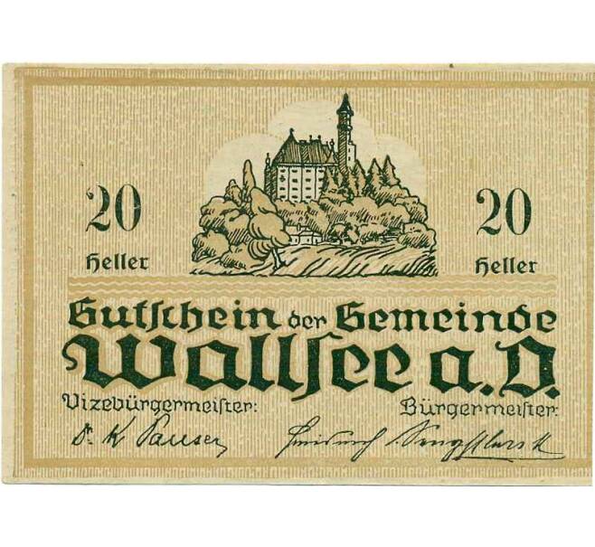 Банкнота 20 геллеров 1920 года Австрия — Вальзее (Нотгельд) (Артикул: B2-14308) — Фото №2
