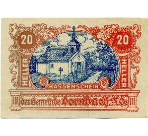 20 геллеров 1920 года Австрия — Дернбах (Нотгельд) — Фото №1