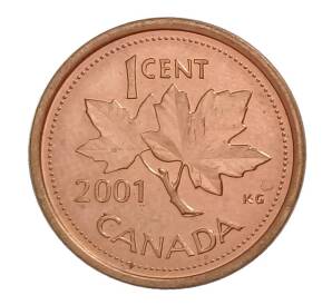 1 цент 2001 года Канада — Фото №1