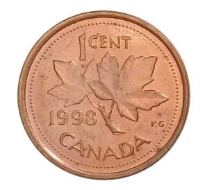 1 цент 1998 года Канада — Фото №1