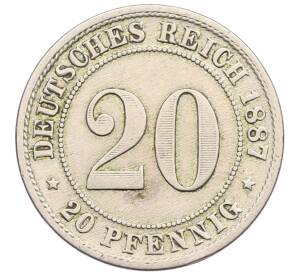 20 пфеннигов 1887 года F Германия