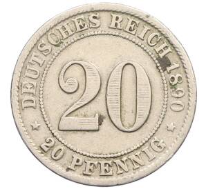20 пфеннигов 1890 года D Германия — Фото №1