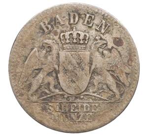 3 крейцера 1867 года Баден — Фото №2