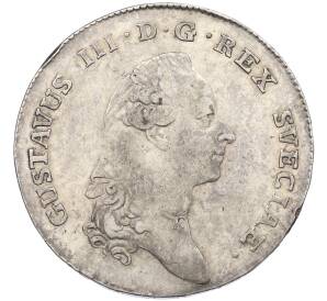 1 риксдалер 1783 года Швеция — Фото №1