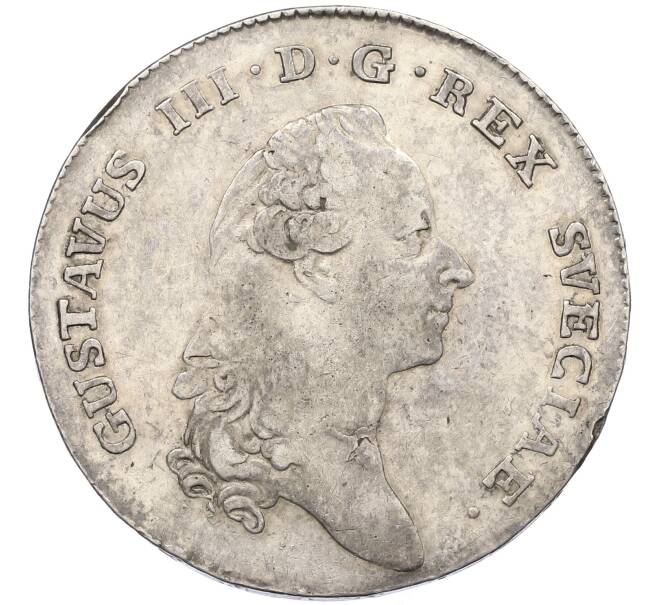 Монета 1 риксдалер 1783 года Швеция (Артикул: K10-2061) — Фото №1