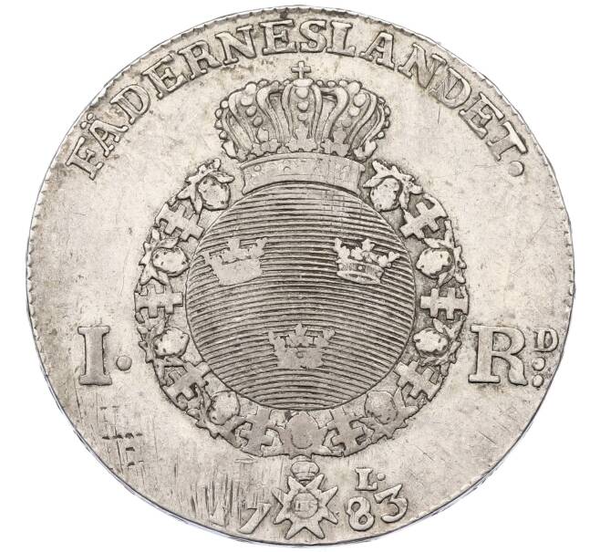 Монета 1 риксдалер 1783 года Швеция (Артикул: K10-2061) — Фото №2