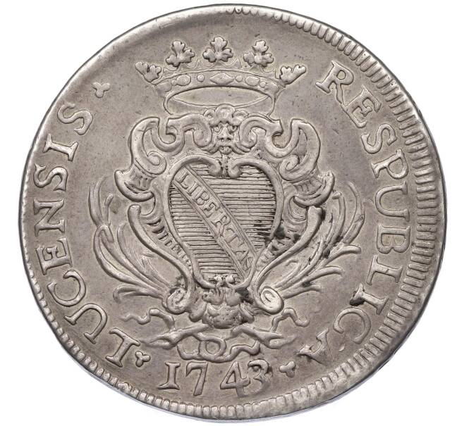 Монета 1 скудо 1743 года Лукка (Артикул: K10-2065) — Фото №2