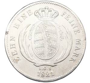 1 талер 1821 года Саксония — Фото №2