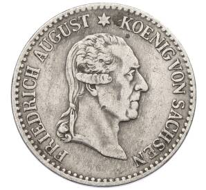 1/6 талера 1827 года Саксония «Смерть Короля Фридриха Августа I» — Фото №2