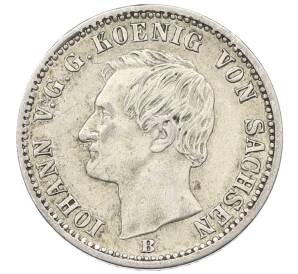 1/6 талера 1863 года Саксония — Фото №2