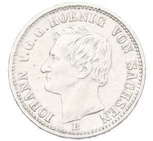 1/6 талера 1866 года Саксония — Фото №2