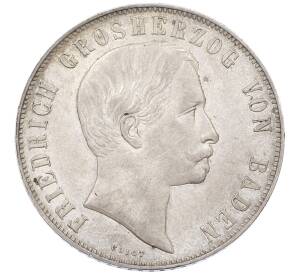 1 гульден 1863 года Баден «Первый стрелковый фестиваль в Мангейме» — Фото №2