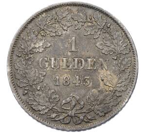 1 гульден 1843 года Вюртемберг — Фото №1