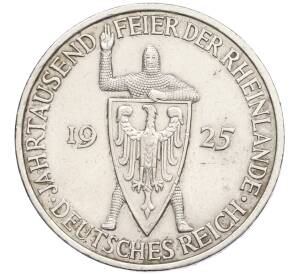 5 рейхсмарок 1925 года A Германия «Тысячелетие Рейнланда»